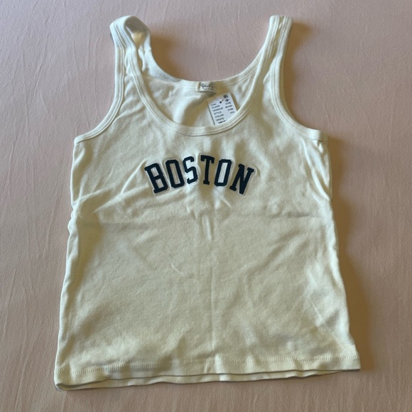 Brandy Melville Tops - Brandy Melville Boston embroidered tank top